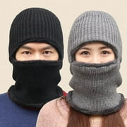 Yirtree Mens Womens Winter Beanie Hats Scarf Set Warm Knit Hats Skull Cap Neck Warmer with Thick Fleece Lined Winter Hat \u0026 Scarf